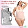 Picture of YEXIAOBOY Castor Oil Pack Wrap, Castor Oil Vest Pack with 2oz Organic Castor Oil Cold Pressed Glass Bottle